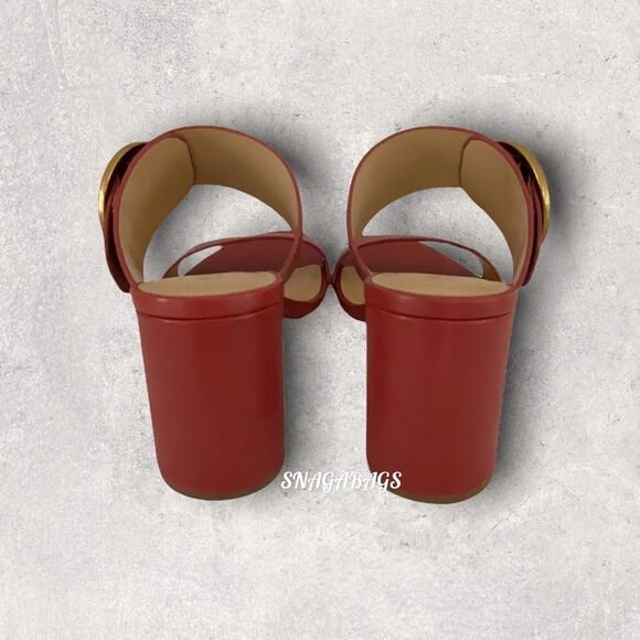 MICHAEL KORS NEW IN BOX ESTELLE MID LEATHER SLIP ON SANDAL 8M - Picture 7 of 9